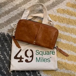 49 Square Miles Clingy Wallet in Wood, NWT